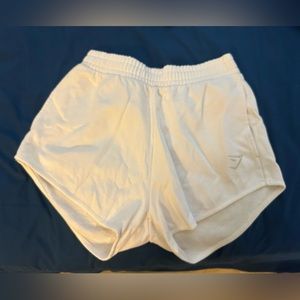 White Gymshark sweat shorts
